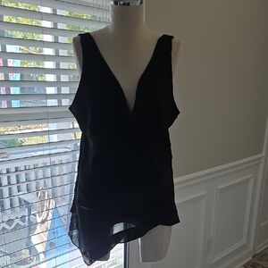 Patra Black Sleeveless Blouse